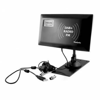 Antena radiowa DAB+FM SLIM pokojowo-zewnętrzna