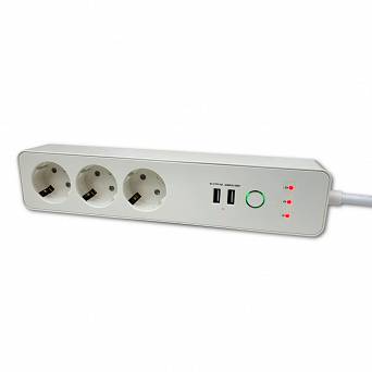 Smart listwa sieciowa z USB Qnect WiFi QN-WP03