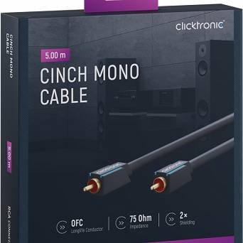 CLICKTRONIC Kabel Audio 1xRCA - 1xRCA Coaxial 5m